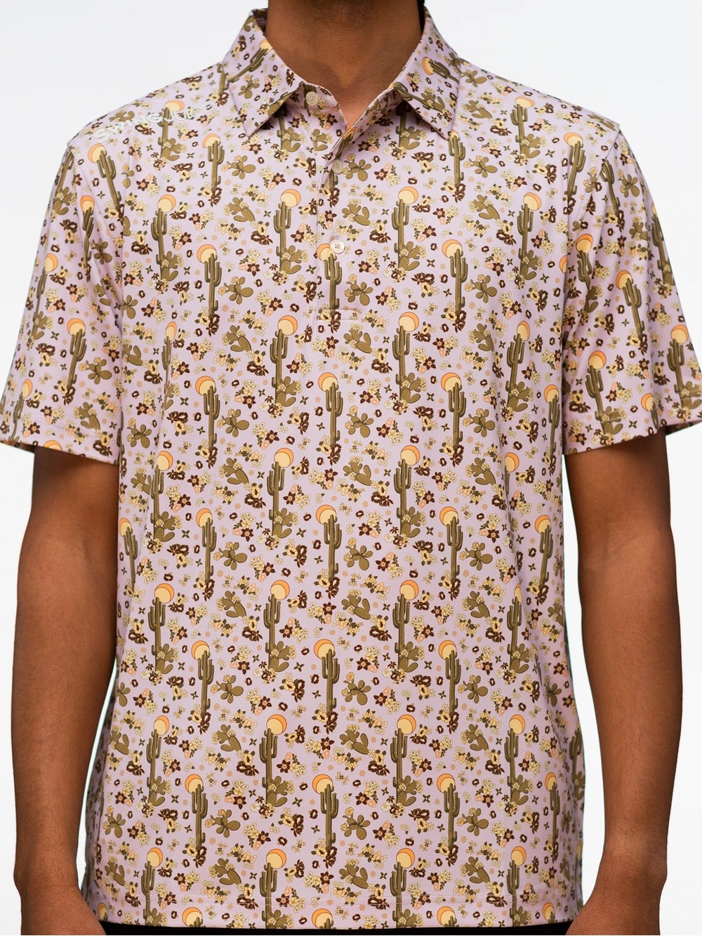 Men's Swing Juice Desert at Dawn in orchid polo in size medium